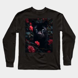 Floral Black Panther 2 Long Sleeve T-Shirt